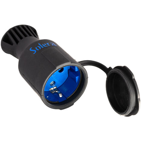 Bipolar Mobile Base With Side T/t Schucko Type 16a 250v Black Rubber 5707ck Solera (1/2)