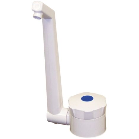 Robinet rabattable ABS blanc 12V – Déport 140 mm – Hauteur 170 mm – Diamètre trou 20 mm – Raccord tétine 10/12 mm (1/2)