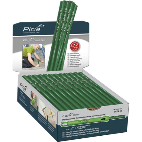 Crayon de maçon ovale pour traçage précis sur bois, béton, pierre – Mine résistante à l'humidité – PICA