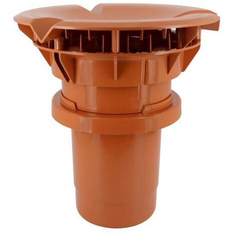 Nicoll – Chapeau aéraulique pour VMC avec adaptateur tuile 160 mm – PVC haute résistance – Protection anti-pluie et anti-insectes