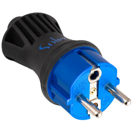 Fiche bipolaire 16A 250V avec pointes ø4,8mm Thermoplastique Noir 5706CK Solera (1/2)