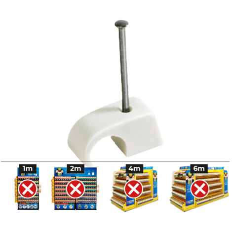 Boîte 100 Unité. Plastigrap Multidi Mètre Mplg 7-9 Mm Couleur Blanc (1/2)