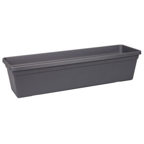 Elho – Jardinière Green Basics 40cm Living Noir – Plastique recyclé résistant au gel – Drainage optimal pour balcons et jardins urbains