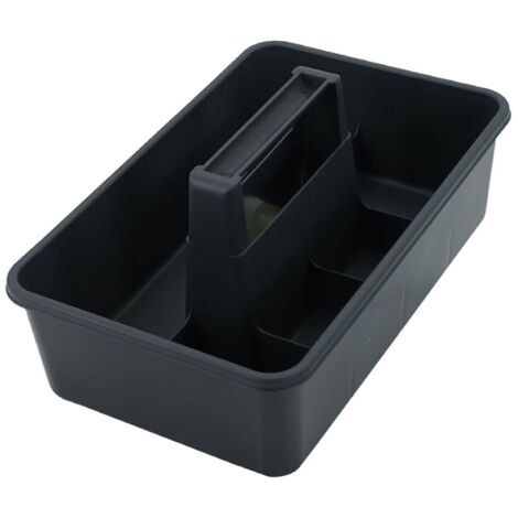 Plateau de rangement pour produits d'entretien 35,2x22,2x15,1cm gris foncé (1/2)