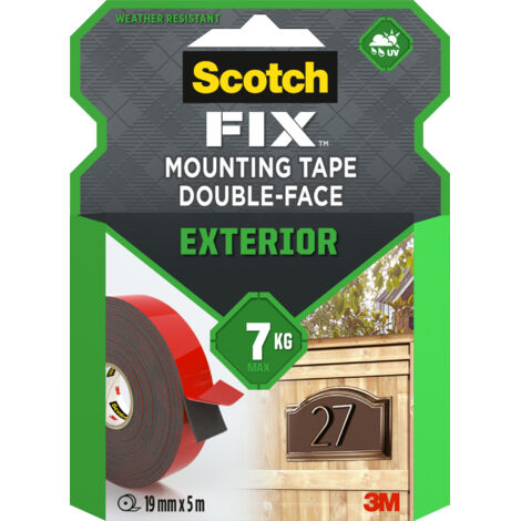 Ruban d'assemblage double face pour un usage extérieur Scotch-FIX™, 19 mm x 5 m, 1 rouleau/paquet (1/5)
