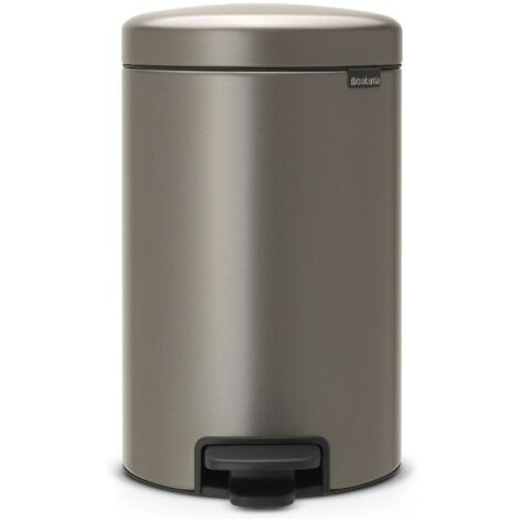 BRABANTIA Poubelle 12 L Platinium - New Icon (1/5)