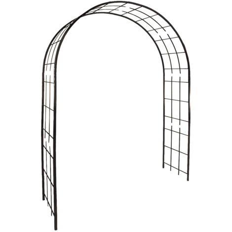 Arche de jardin fer vieilli 180x50x250 cm – Acier époxy résistant aux UV – Système d'emboîtement simple – Tuteur pour plantes grimpantes - car20