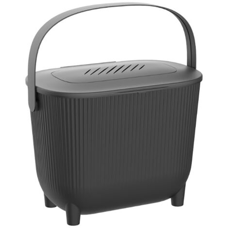 Poubelle à Compost 10 L Noir - Eda (1/3)