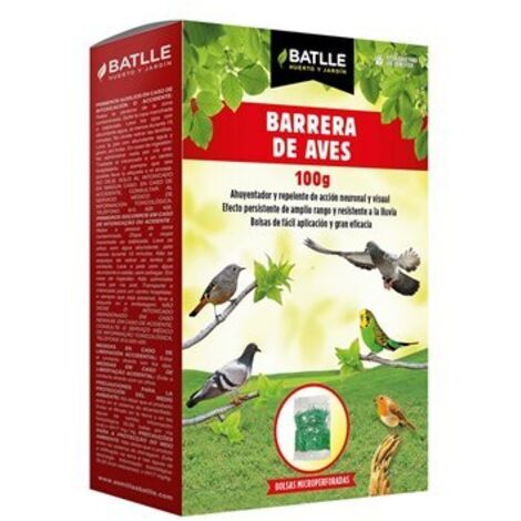 Répulsif anti-oiseaux 100 g – Extraits naturels pour jardins et terrasses – Efficace contre les oiseaux – Résistant à la pluie – Semillas Batlle