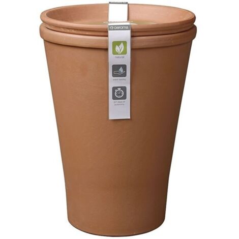 Cache Pot En Terre Cuite Irigation Aquado ø32cm Rouge - Deroma