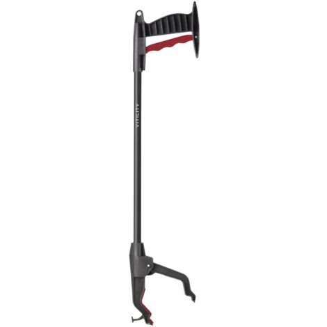 Vitility Pince de préhension pour seniors avec crochet et aimant, bâton léger 61 cm 163 g, longue pince et ramasse-objets, pince à déchets, aide mobilité, outil de ramassage sans se baisser