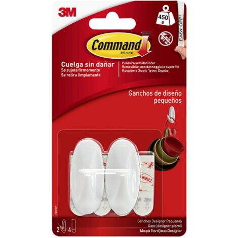 Blister 2 petits cintres 4 bandes 450gr 17082 command 3m (1/3)