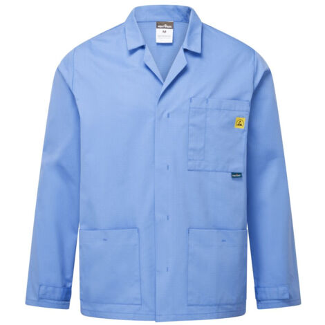 Veste De Laboratoire Esd - Taille 4xl - Bleu Hamilton - Portwest