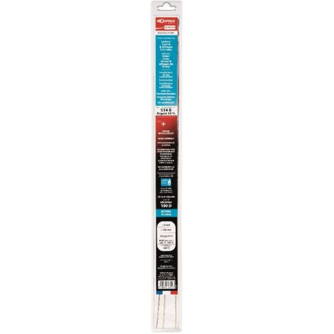 Guilbert Express – Baguette de brasure argent 34% Ø 2 mm L500 mm – Spécial gaz pour installations ATG – Blister de 3 baguettes – GE334GE