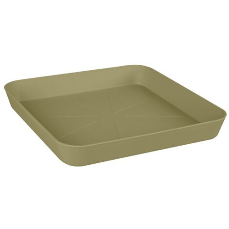 Soucoupe Loft Carrée 28cm Vert Cendré - Elho
