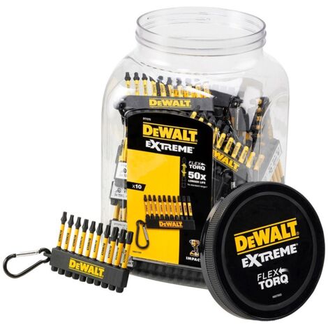 Dewalt – Set d'embouts Pozi et Phillips 10 pièces – Longueur 50mm – Pour visseuse – Haute résistance pour usage intensif
