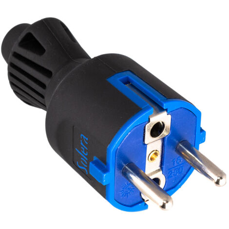 Prise 2P+T, 16A 250V Caoutchouc Couleur Noir 706CK Solera (1/2)