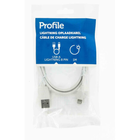 Câble Usb-a Vers Lightning 1 M Blanc - Profile (1/2)
