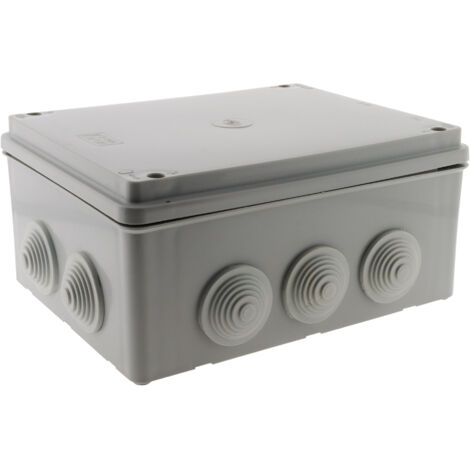 Zenitech – Boîte de dérivation étanche IP54 220 x 170 x 105 mm – Couvercle 1/4 de tour – Résistance au feu 750°C – Pour travaux électriques extérieurs - TOUR 220 X