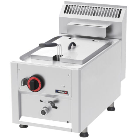 Friteuse Professionnelle gaz vanne de vidange 8 litres - Casselin
