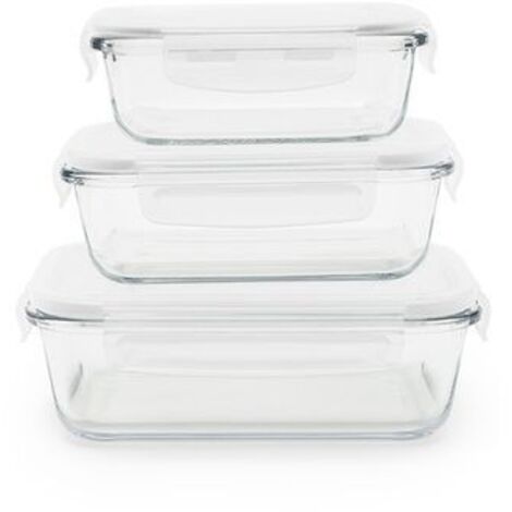 Set 3 Boîtes De Conservation Rectangulaires 0.4 L + 0,65 L + 1 L - Pebbly (1/4)