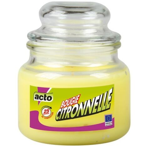 Bougie Citronnelle Acto Répulsif Moustiques Naturel, Longue Durée - Acto (1/4)