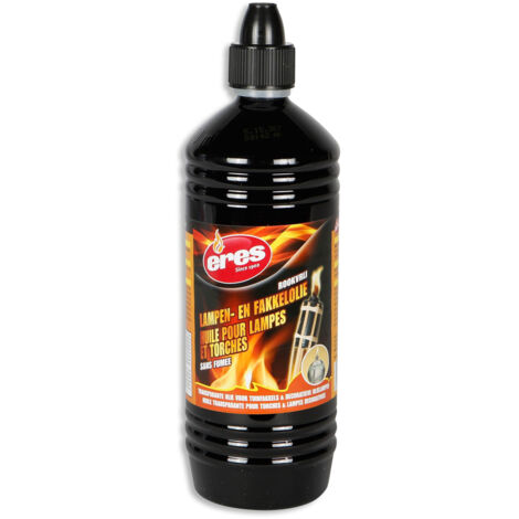 Huile pour lampes et torches 1L – Combustion propre sans odeur ni fumée – Pour lampes décoratives et torches extérieures – Eres