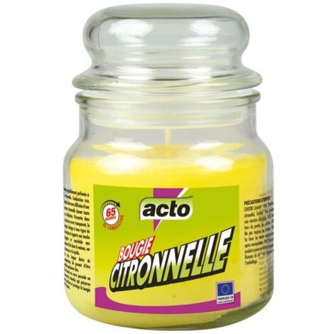 Bougie Citronnelle Grand Format Répulsif Moustiques Extérieur Longue Durée - Acto (1/3)