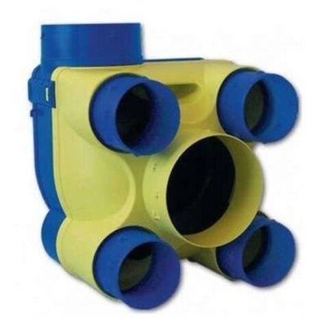 Unelvent – Caisson VMC simple flux hygroréglable 286 m³/h – Faible consommation 18,3 W-Th-C – 4 sorties sanitaires – 604010
