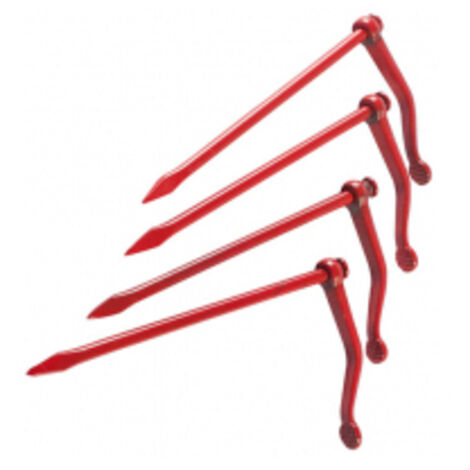 Lot de 4 chevillettes rondes 250 mm en acier forgé – Fixation pour règles et planches de coffrage – Applications maçonnerie