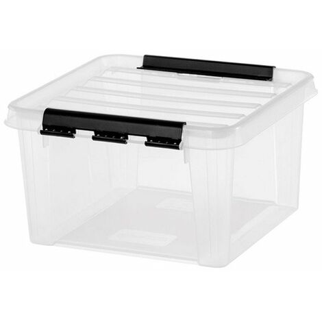 Boîte De Rangement Transparente 8l Stockage Polyvalent Avec Clips - Générique (1/2)