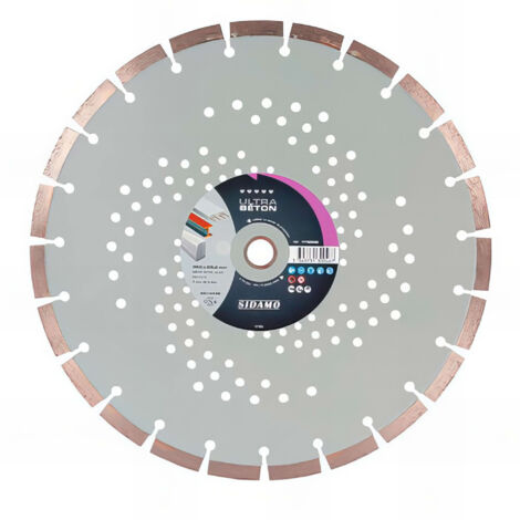Sidamo – Disque diamant pour meuleuse 350 mm – Épaisseur 25,4 mm – Hauteur 12 mm – Coupe précise pour béton armé (1/3)