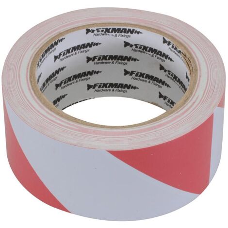 Fixman 188781 Ruban Adhésif De Détresse Rouge/Blanc 50 Mm X 33 M - Marquage Sécurité