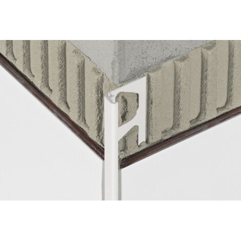 Schluter – Profilé d'angle Jolly BW80 – PVC blanc – Longueur 2500 mm – Épaisseur 4,5 mm à 15 mm – Pour finition murale intérieure (1/2)