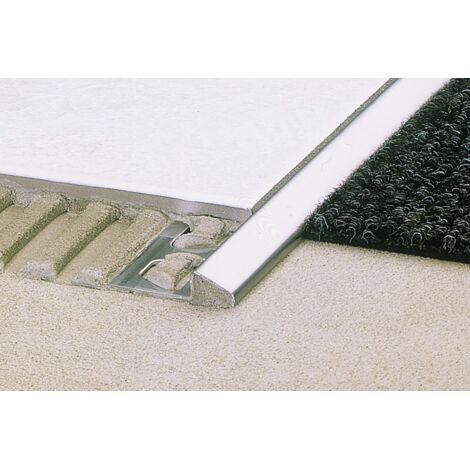 Schluter – Barre de seuil en aluminium AEU100 – Longueur 2500mm – Profilé de transition en biseau – Non recoupable (1/2)