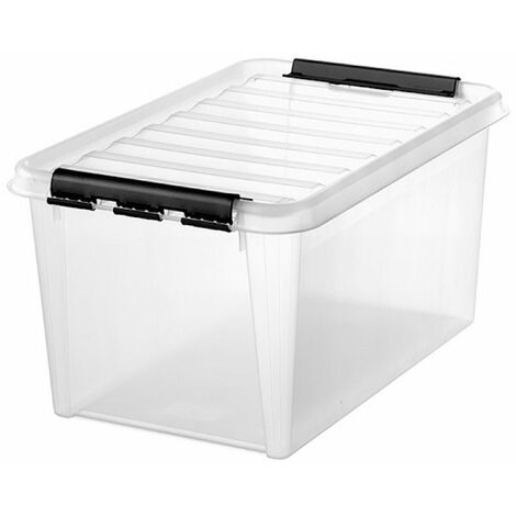 Boîte de rangement 47L empilable – Plastique PP résistant – Dimensions 50 x 39 x 38 cm – Couvercle sécurisé inclus – Orthex Sweden Ab (1/2)