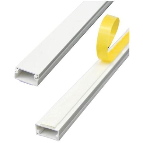 Electraline conduit auto-adhésif 15x10mm 2 mètres blanc - 60797 (1/4)