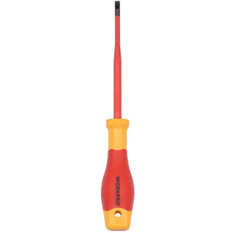 Tournevis Fente Isolé Workpro Sécurité électrique Certifiée Vde 1000v - Workpro (1/3)