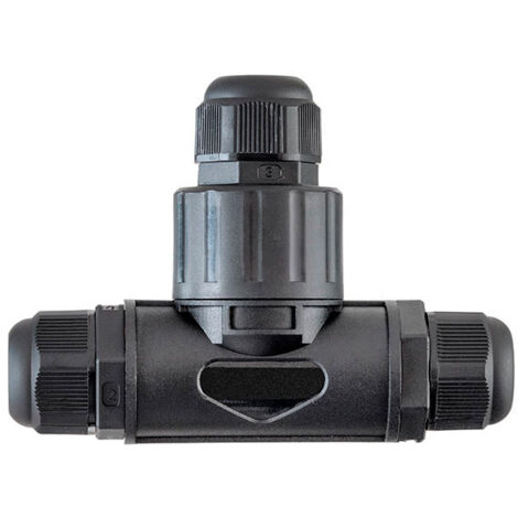 Dérivation en T étanche 2P+TT pour éclairage (0,75-1,5 mm² 24A 450V) IP68 (1/3)