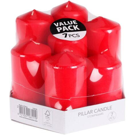 Bougies Rouges De Différentes Tailles 7 Pièces (1/2)