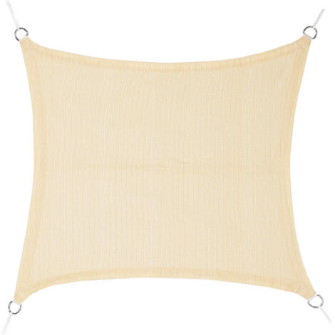 Voile D'ombrage Carrée Beige 5x5m Protection Solaire Uv Robuste - Faura (1/3)