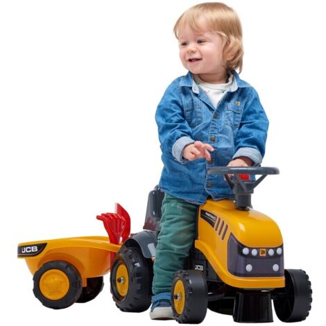 Goki Tracteur chargeur orange - Jouet en bois