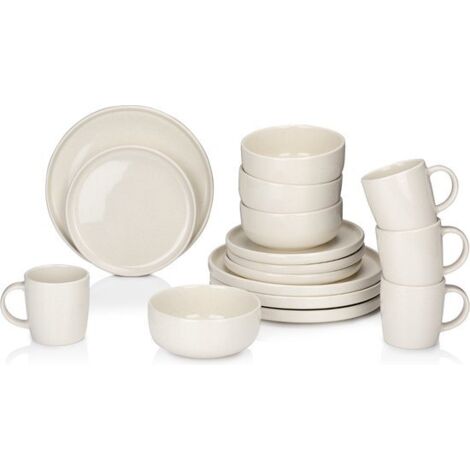 Service Petit Déjeuner Alpina Céramique Crème 16 Pièces élégantes - Alpina (1/5)