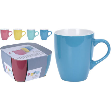 Set de 4 tasses deof café 34cl couleurs assorties (1/2)