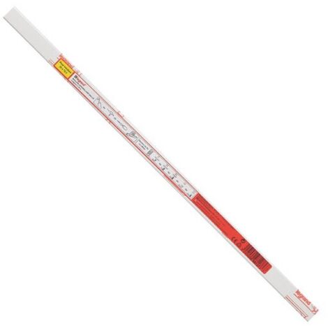 Legrand – Moulure sans cloison 20mm x 12.5mm 2m – Plastique PVC blanc – Fixation par colle, vis ou clous – Pour câbles électriques (1/2)