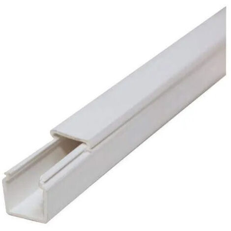 Electraline – Moulure câble 20x20mm blanche – Goulotte de câble PVC 2m – Installation rapide et discrète – Protection des câbles