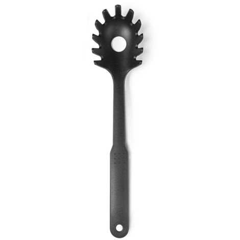 Cuillère à pâtes en nylon souple, longueur 29 cm, noire (1/5)