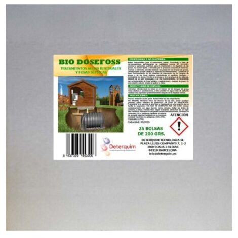 BIO DOSEFOSS 5 Kg – Traitement biologique pour fosses septiques et eaux usées 25 sachets de 200 g