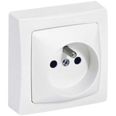 Legrand – Prise de courant avec terre 16A – Installation saillie – Indice de protection IP20 – Pour environnements domestiques et professionnels