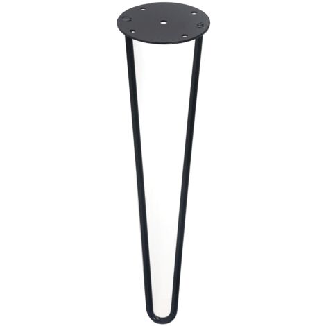 Pied Acier En Epingle 2 Tiges Diam 8 H400 Mm Noir (1/2)